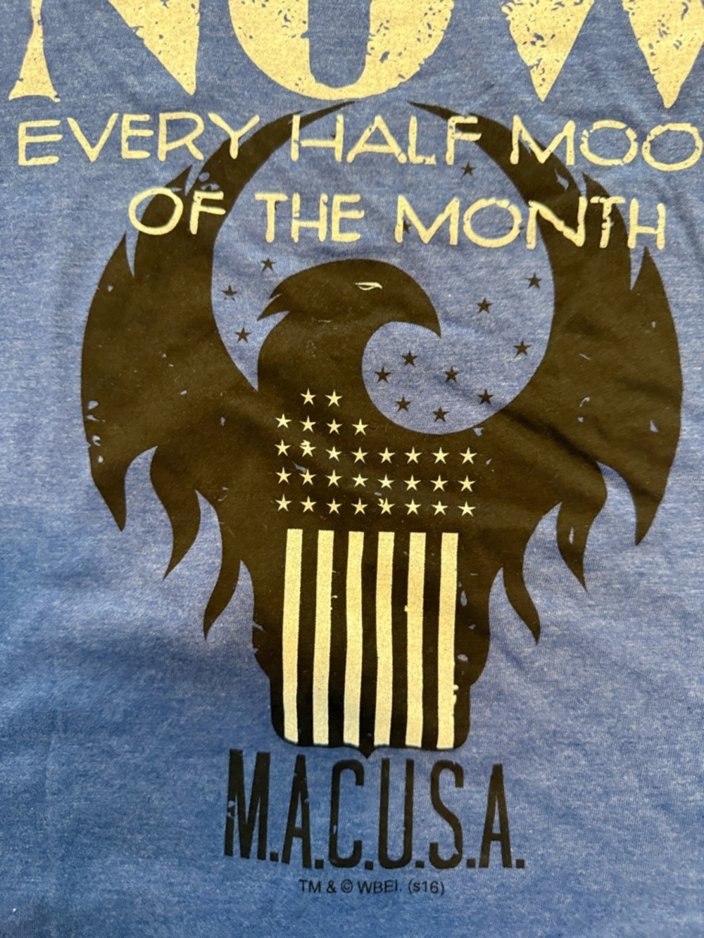 Fantastic Beasts 
M.A.C.U.S.A. Graphic Tee in Blue and Black